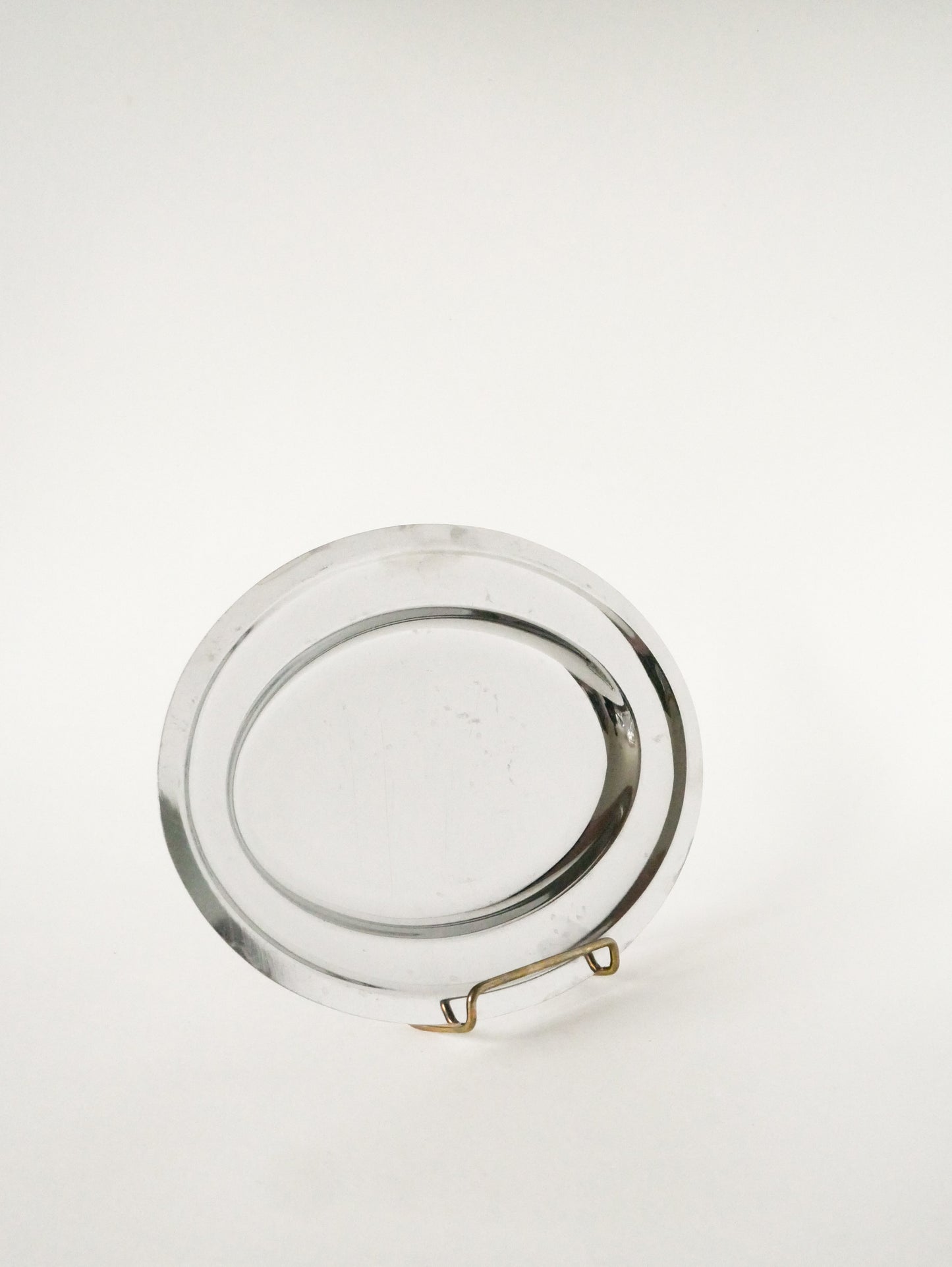 Plat oval en inox, Design, 1970