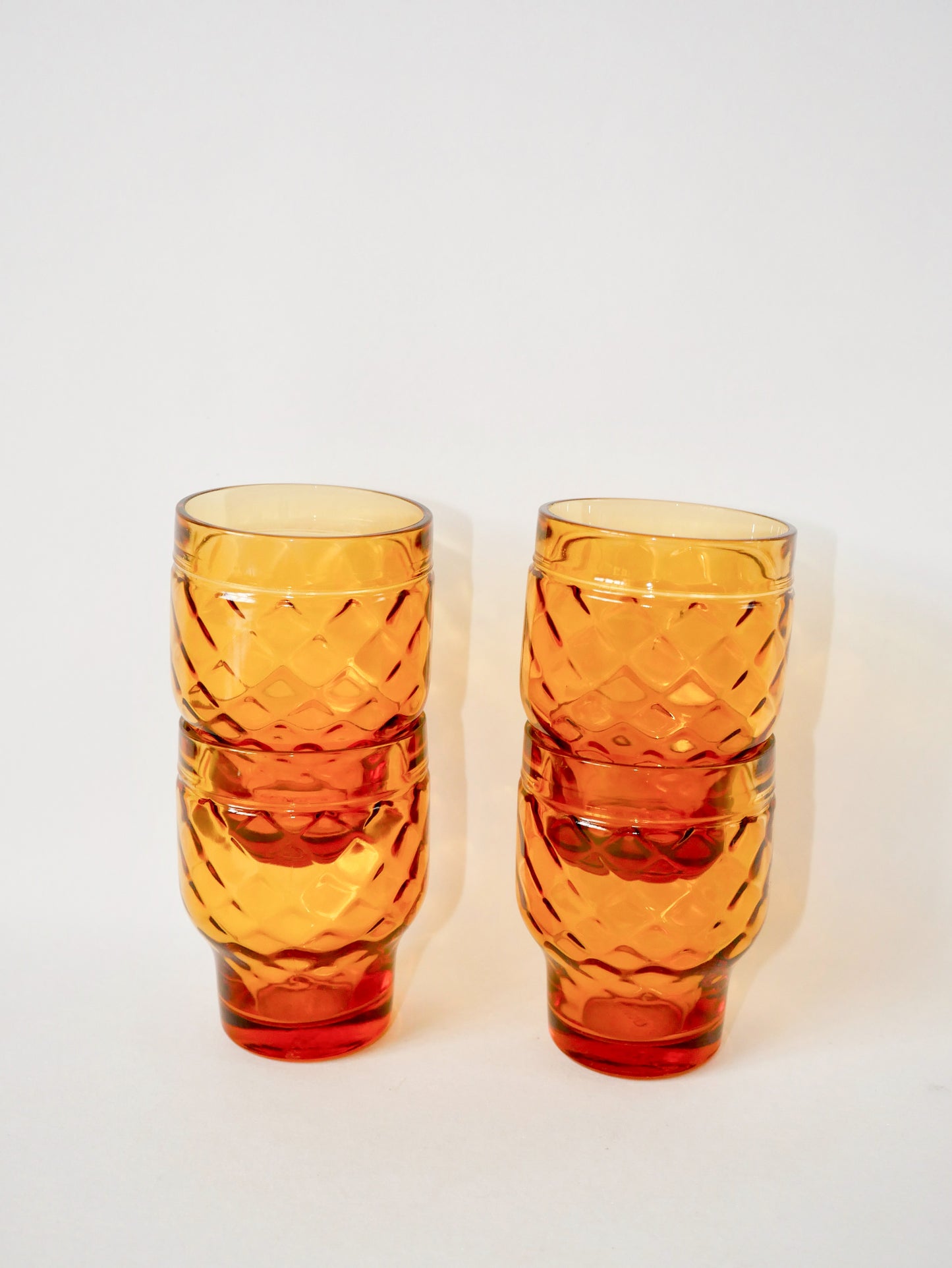 Lot de 4 verres ambrés Pernod, 1970