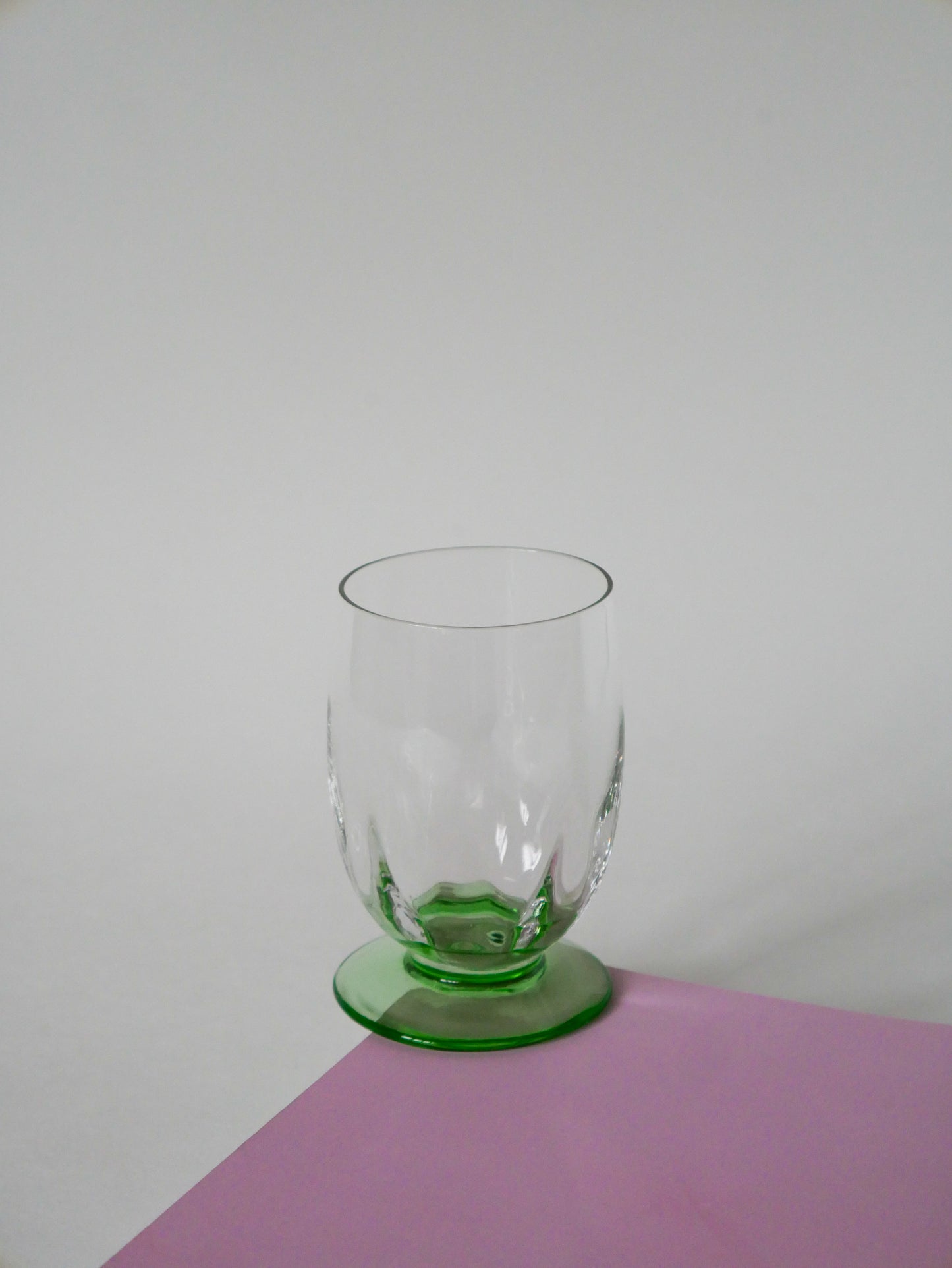 Lot de 6 grands verres Art Déco en verre vert, 1930