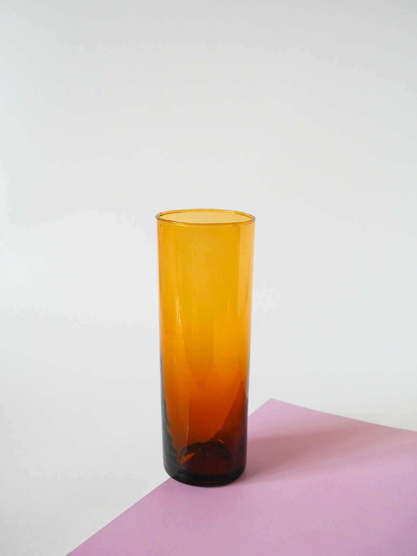 Lot de 5 verres ambrés Long Drink, 1970