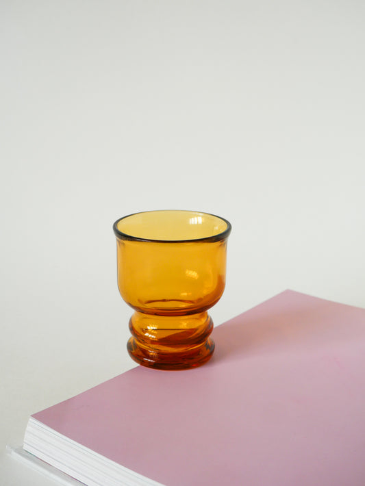 Lot de 6 verres en verre ambré, Pernod, 1970