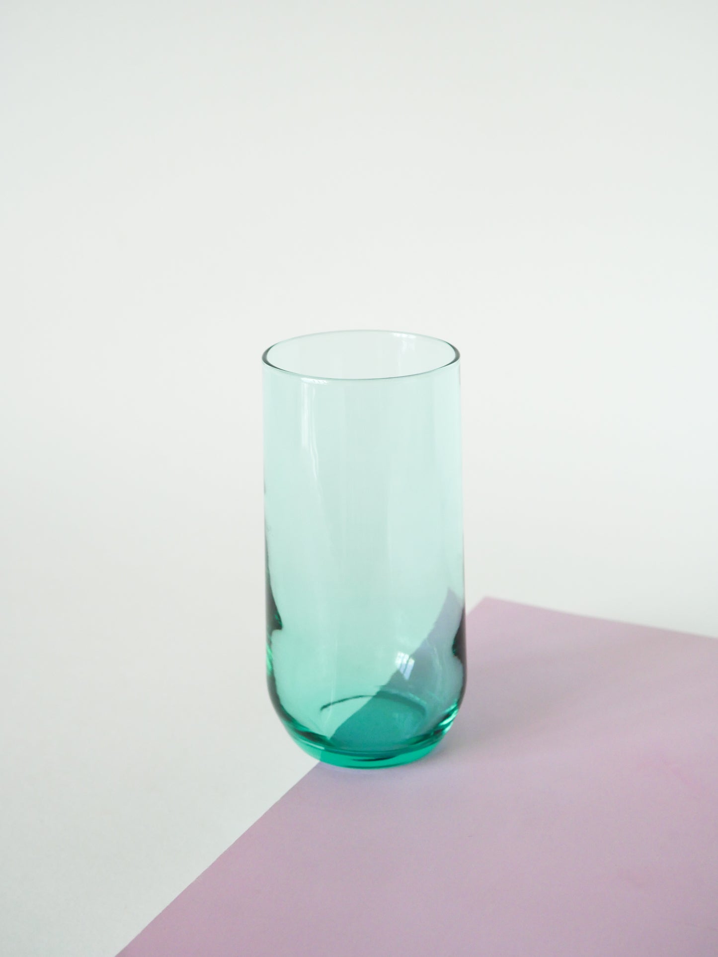 Lot de 5 verres à eau Long Drink en verre vert, 1970