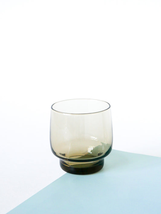 Lot de 6 verres à eau en verre fumé, Design, 1970