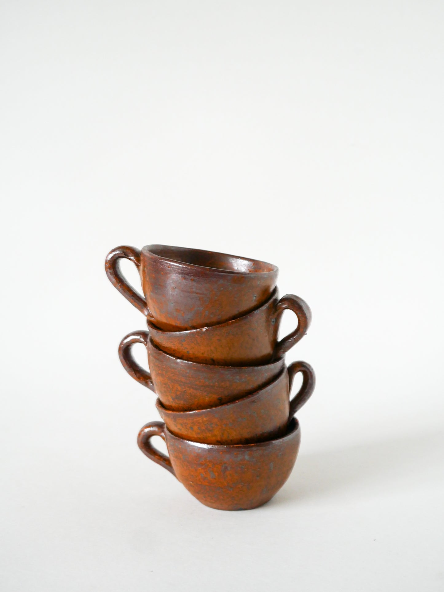 Lot de 6 tasses à café en grès, 1970