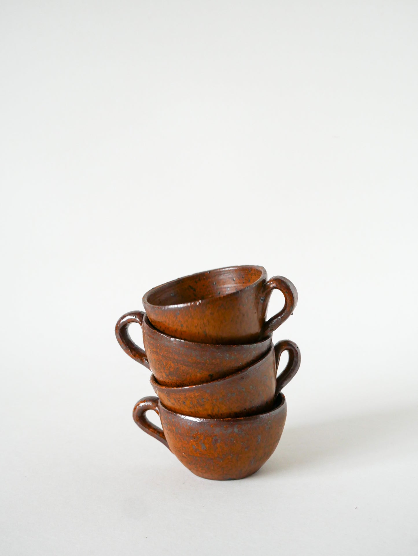 Lot de 6 tasses à café en grès, 1970