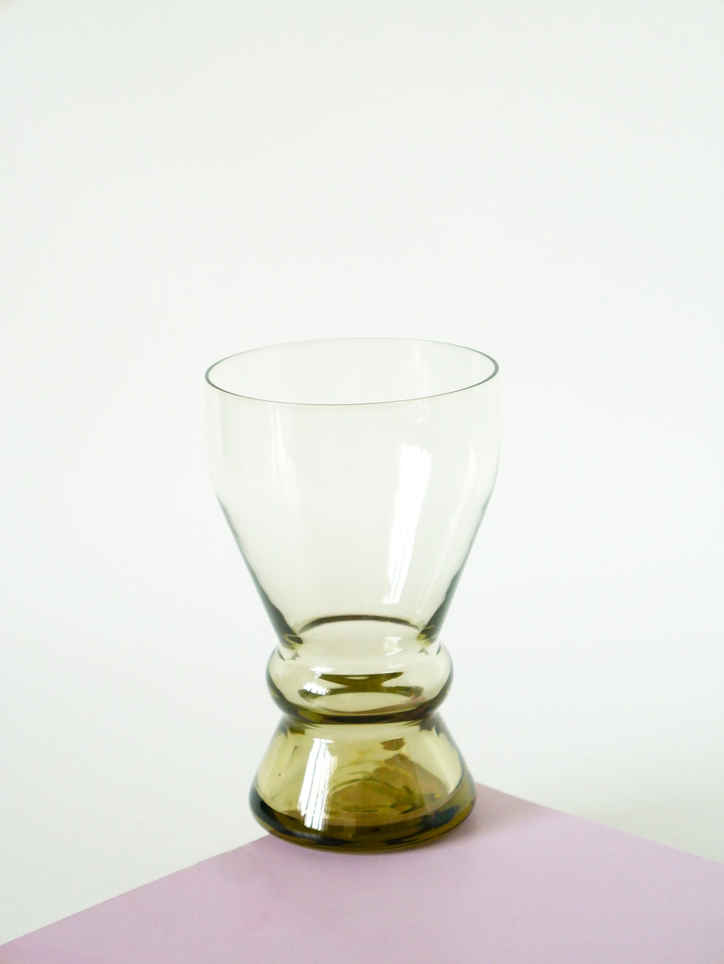 Ensemble de 6 verres Long Drink Art Déco en verre ambré, 1930