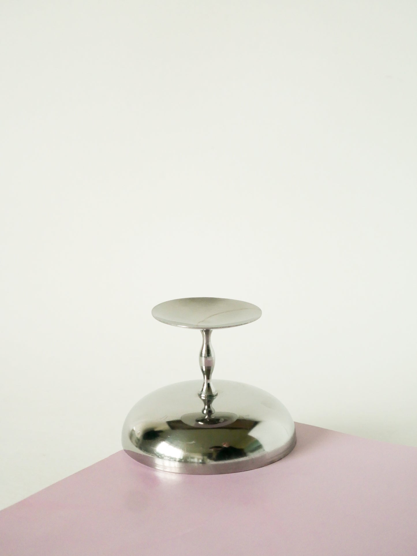 Ensemble de 6 coupes à glace en inox hautes, pieds fins forme libre, Design, 1970