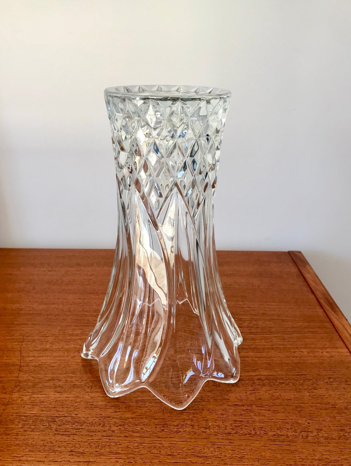 Grand vase en verre / cristal art déco années 40