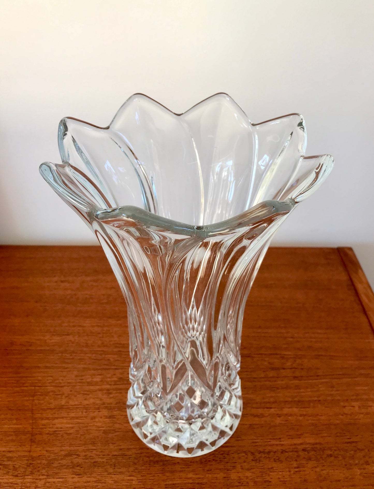 Grand vase en verre / cristal art déco années 40