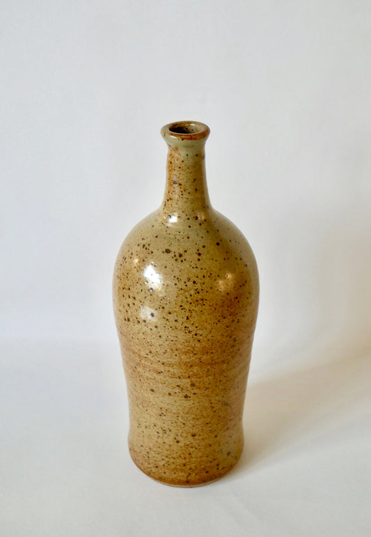 Bouteille en céramique / grès / poterie vintage années 70 signée